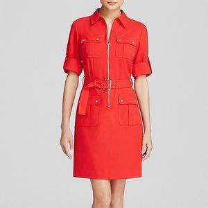 MICHAEL KORS | Res Roll Sleeve Belted Dress